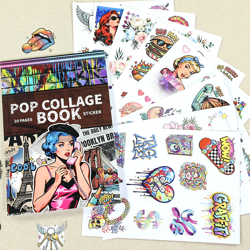 Vintage Sticker Book Vol.30 - POP Collage Book