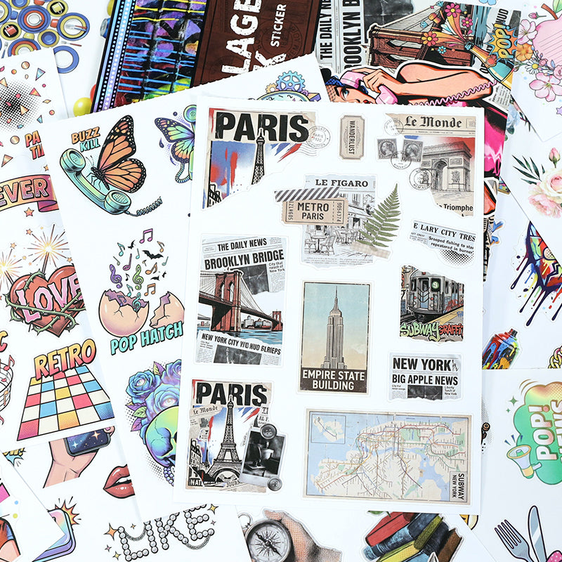 Vintage Sticker Book Vol.30 - POP Collage Book
