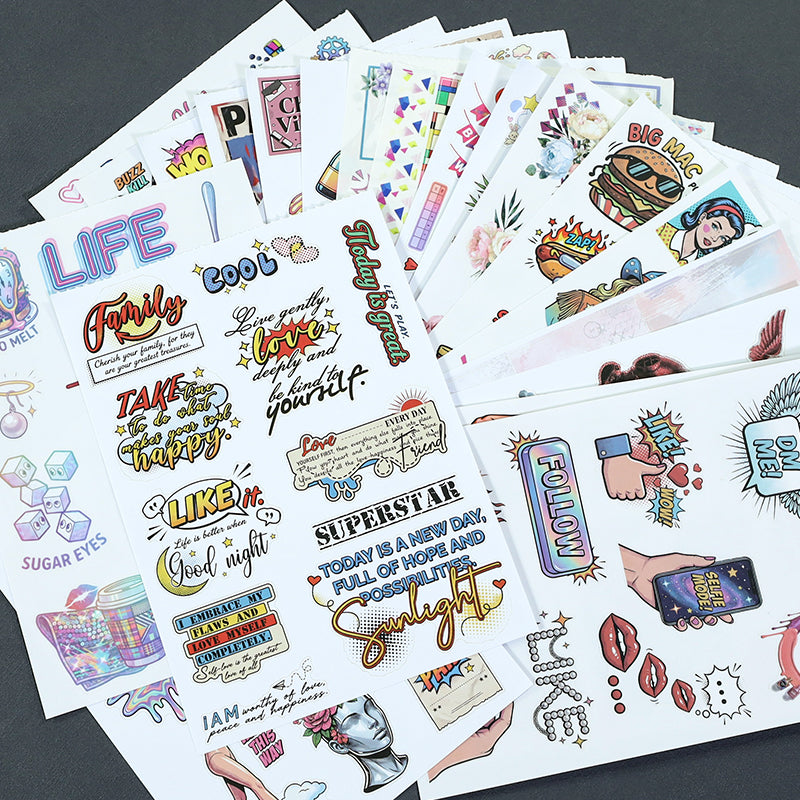 Vintage Sticker Book Vol.30 - POP Collage Book