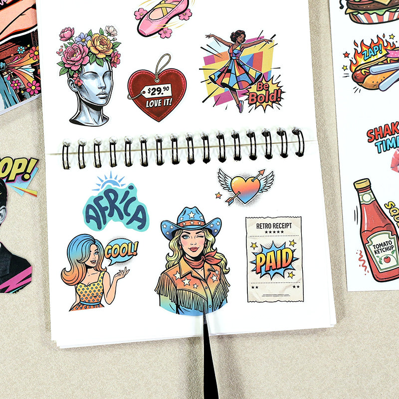 Vintage Sticker Book Vol.30 - POP Collage Book
