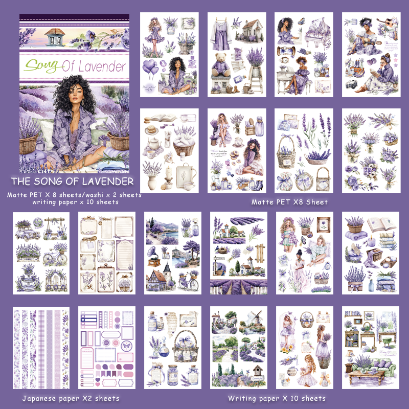 Vintage Sticker Book Vol.20 - The Song of Lavender