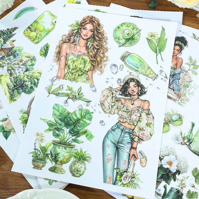 Vintage Sticker Book Vol.20 - Fresh Green