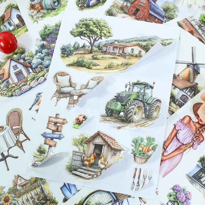 Vintage Sticker Book Vol.23 - Countryside