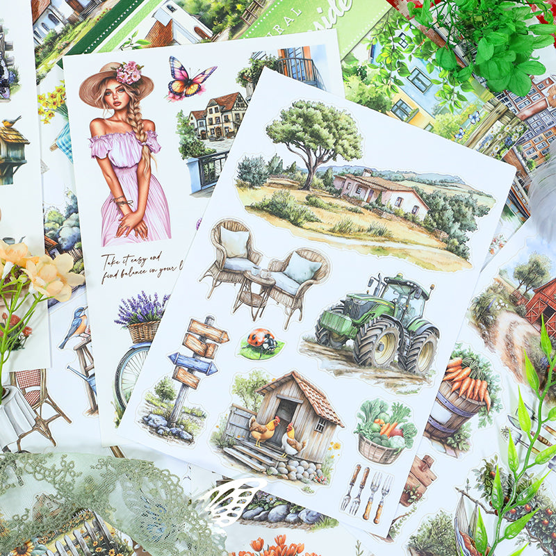 Vintage Sticker Book Vol.23 - Countryside