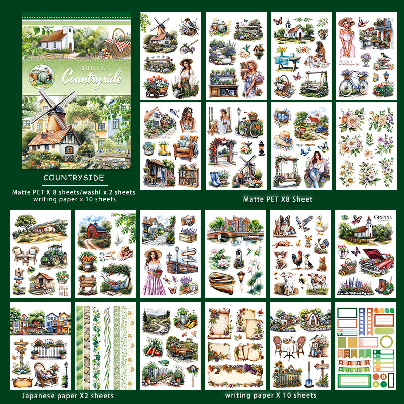 Vintage Sticker Book Vol.23 - Countryside