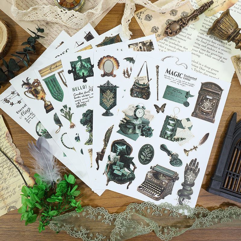 Vintage Sticker Book Vol.24 - Emerald Spell