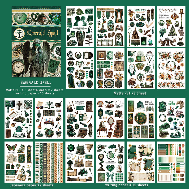 Vintage Sticker Book Vol.24 - Emerald Spell