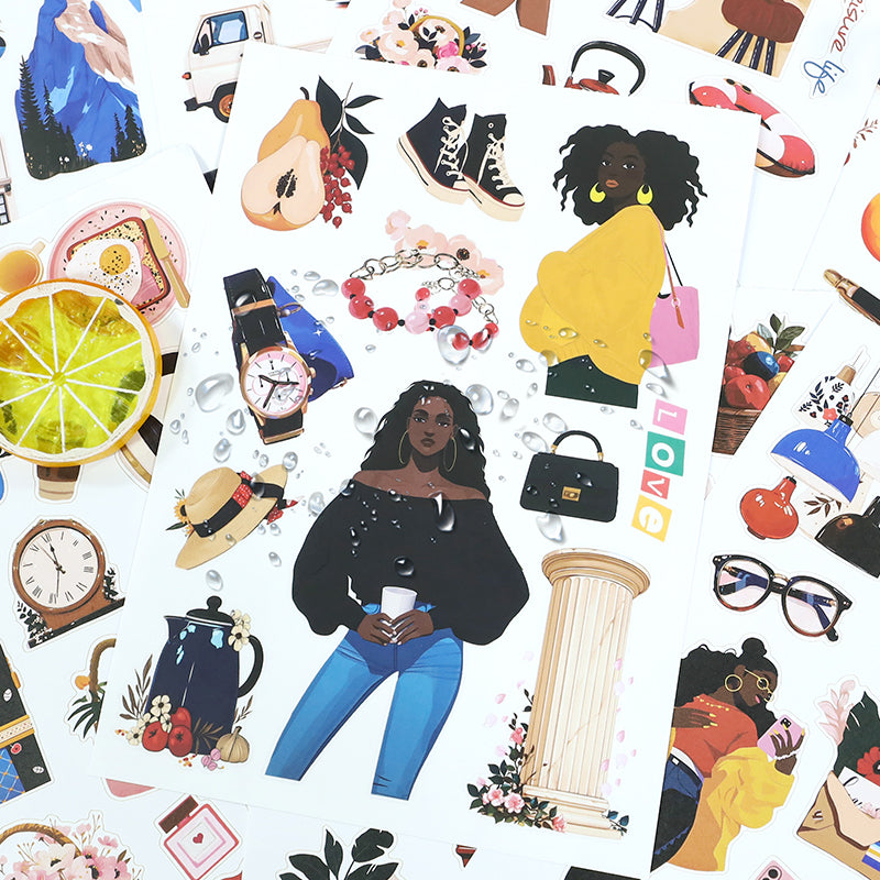 Vintage Sticker Book Vol.26 - Trendy Beauty for journaling and scrapbooking