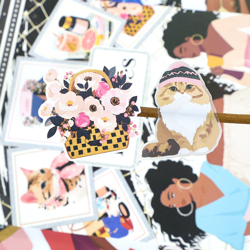 Vintage Sticker Book Vol.26 - Trendy Beauty for journaling and scrapbooking