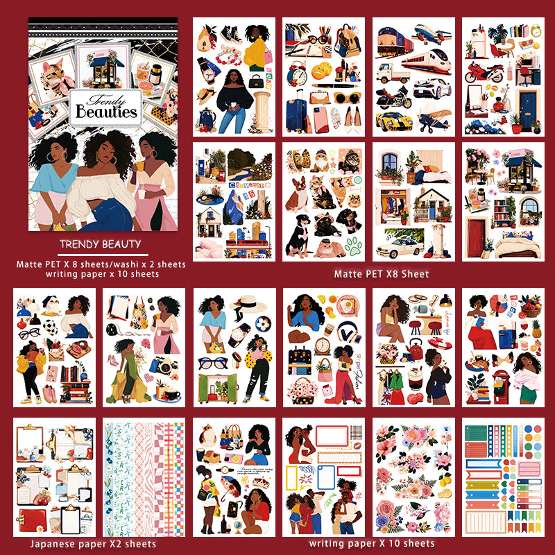 Vintage Sticker Book Vol.26 - Trendy Beauty for journaling and scrapbooking