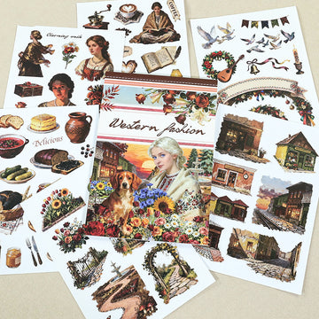Vintage Sticker Book Vol.27 - Western Fashion for journaling and scrapbooking