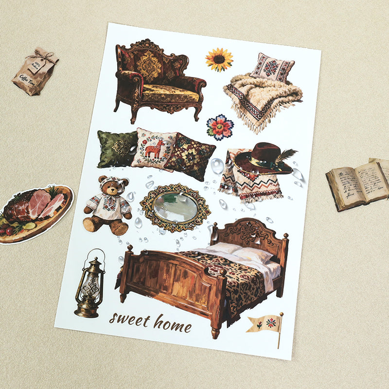 Vintage Sticker Book Vol.27 - Western Fashion for journaling and scrapbooking