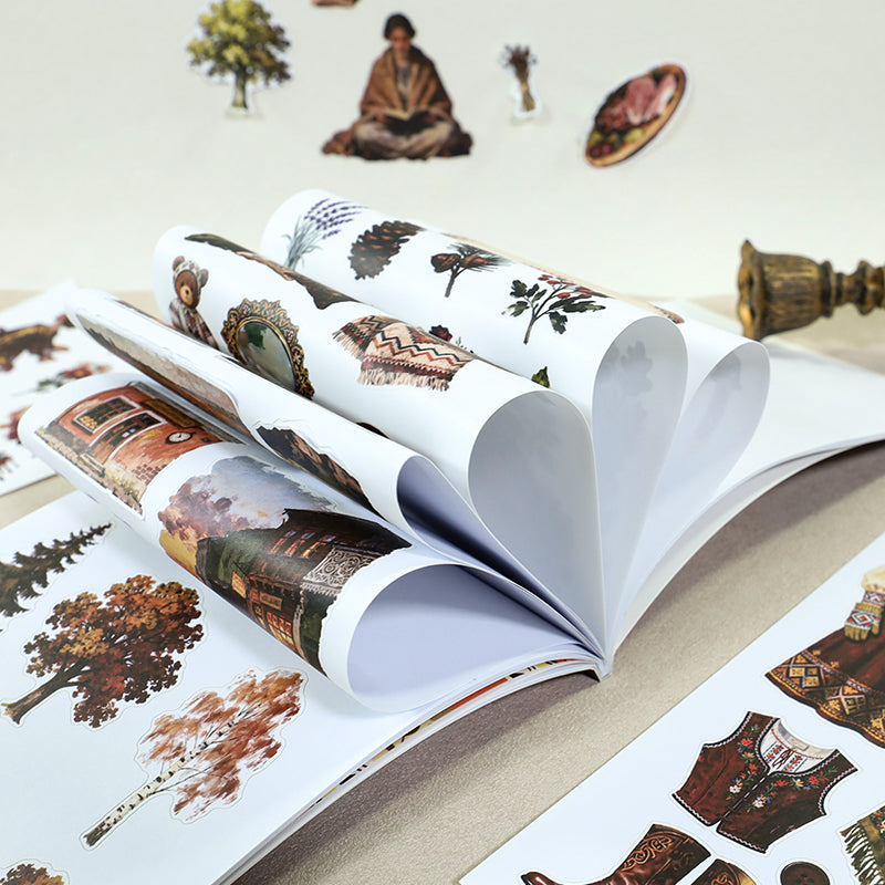 Vintage Sticker Book Vol.27 - Western Fashion for journaling and scrapbooking