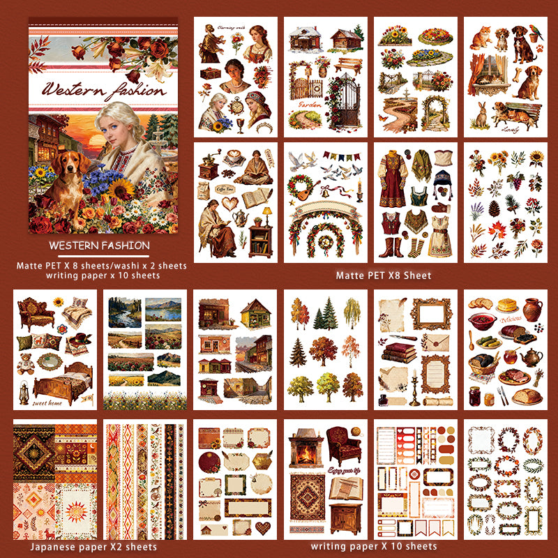 Vintage Sticker Book Vol.27 - Western Fashion