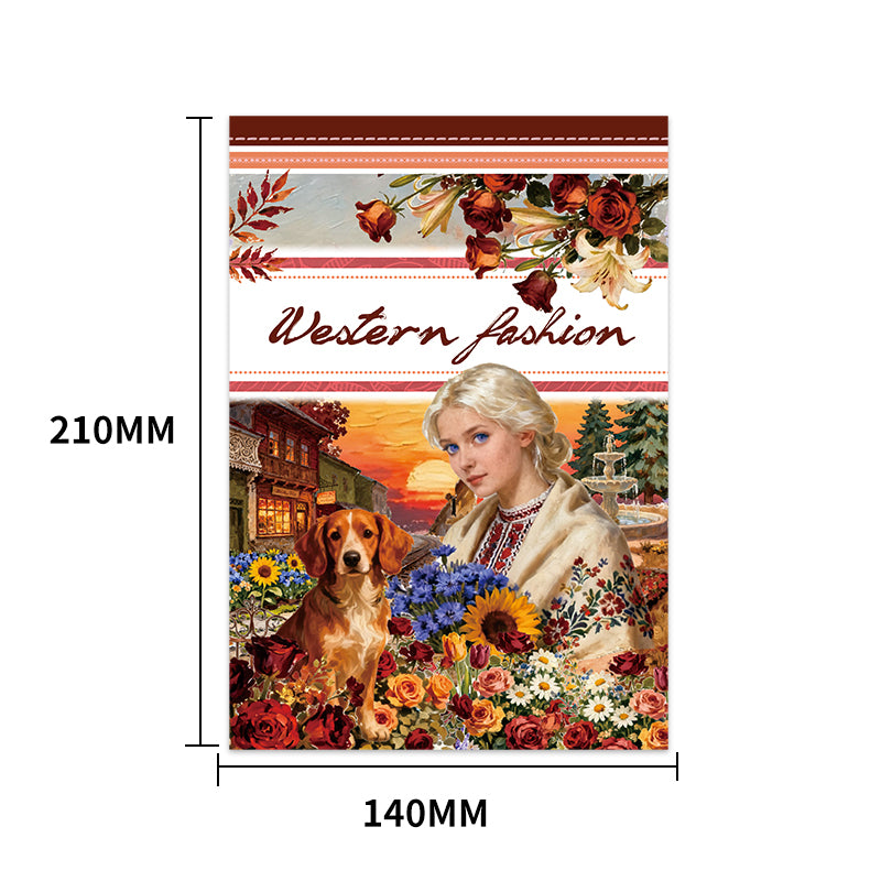 Vintage Sticker Book Vol.27 - Western Fashion for journaling and scrapbooking