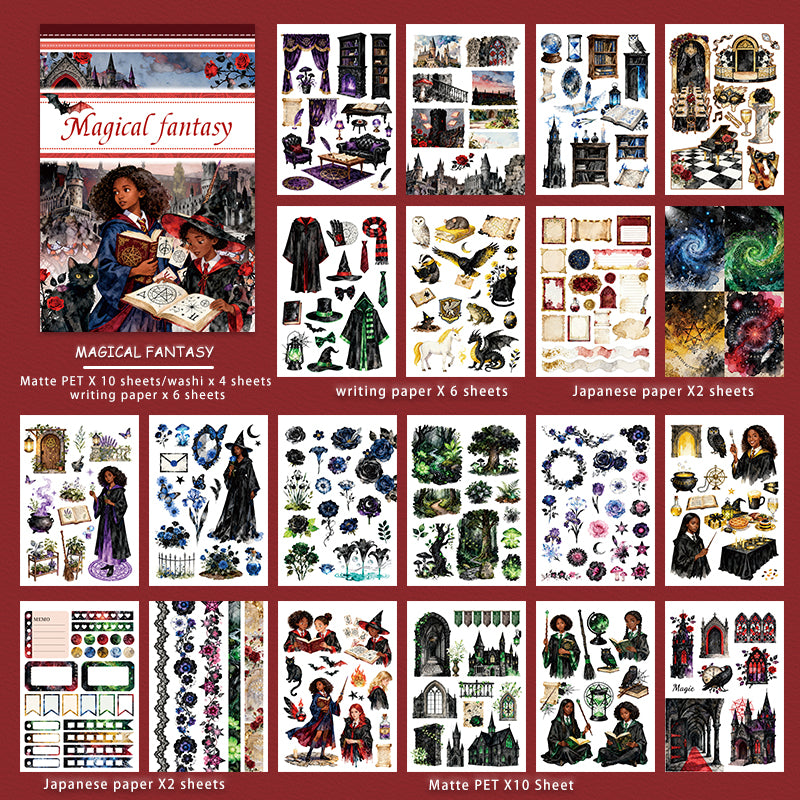 Vintage Sticker Book Vol.27 - Magical Fantasy