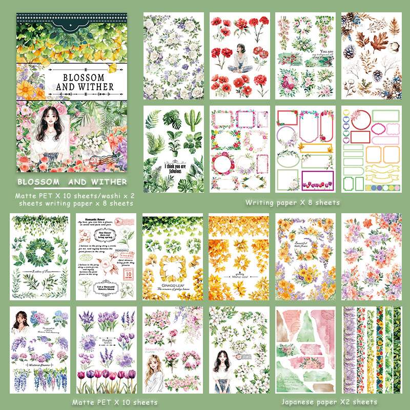 Vintage Sticker Book Vol.20 - Blossom and Wither
