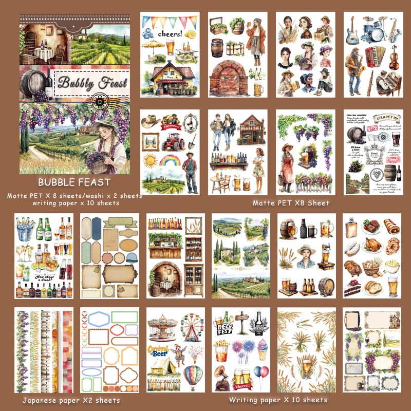 Vintage Sticker Book Vol.20 - Bubble Feast