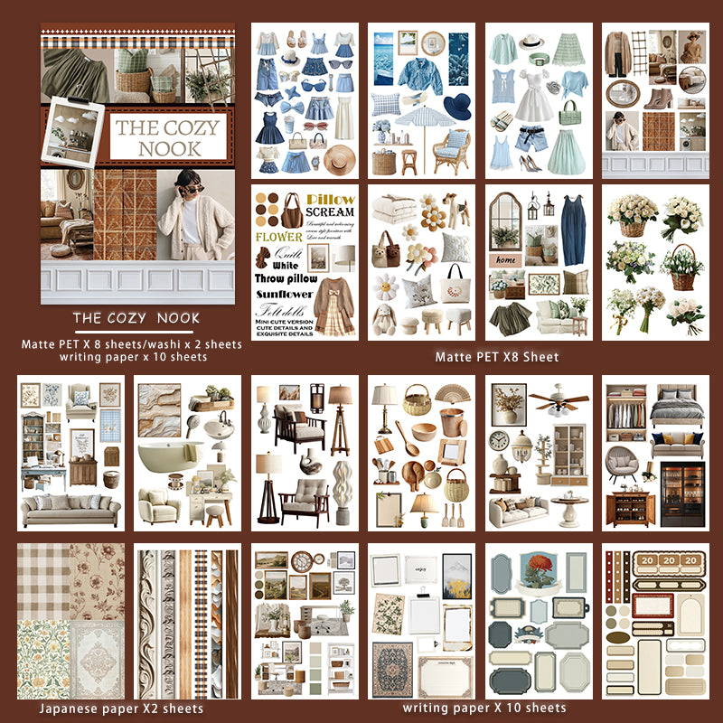 Vintage Sticker Book Vol.23 - The Cozy Nook