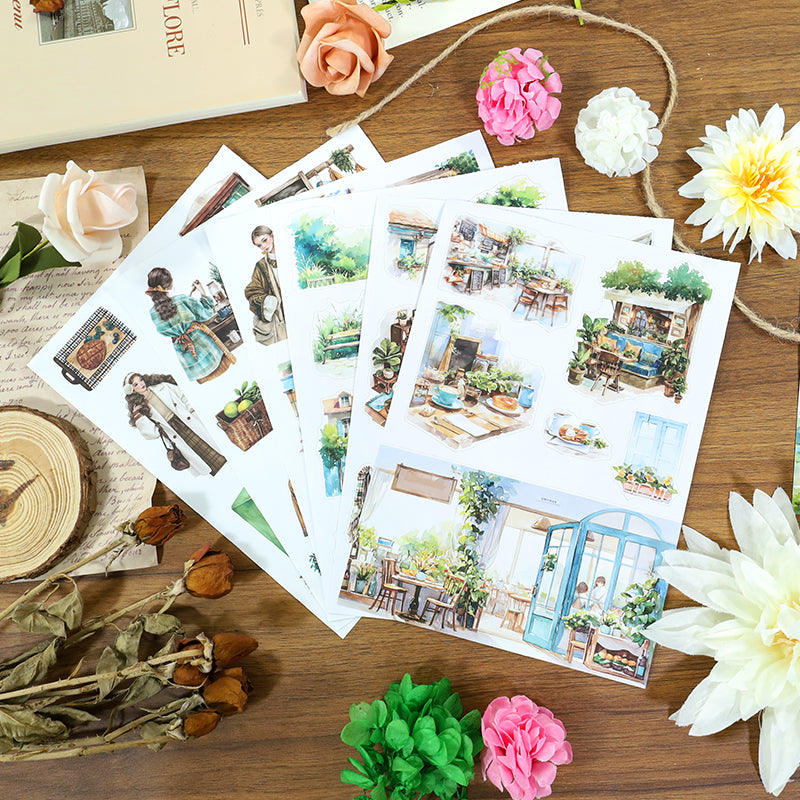 Vintage Sticker Book Vol.26 - Nestled in Brown for journaling and scrapbooking