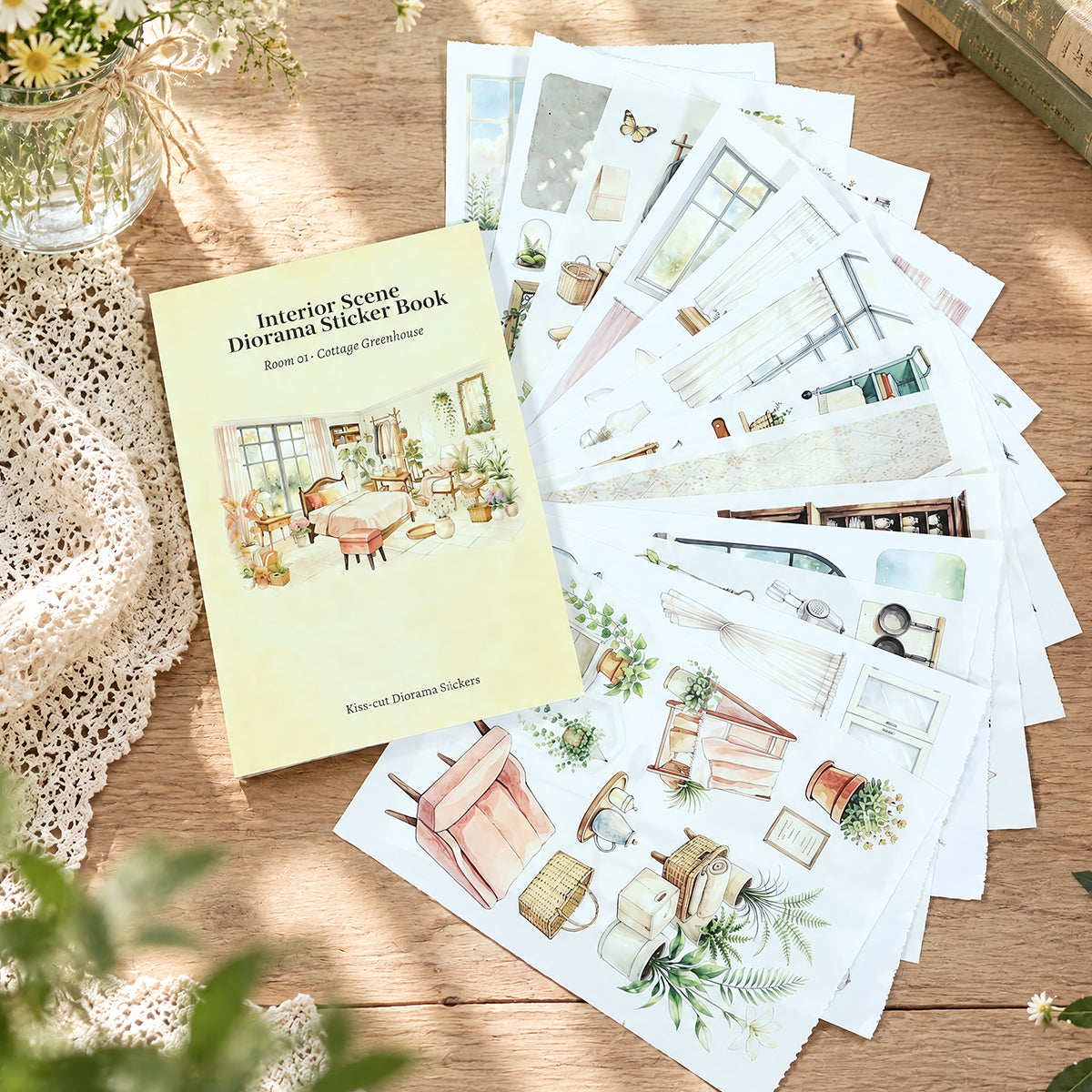 Greenhouse with Plants Sticker Book