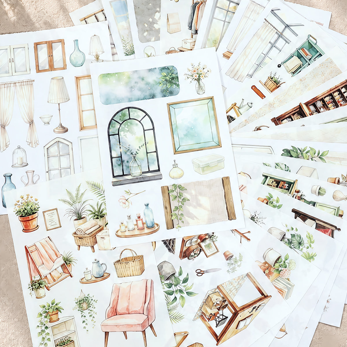 Greenhouse with Plants Sticker Book