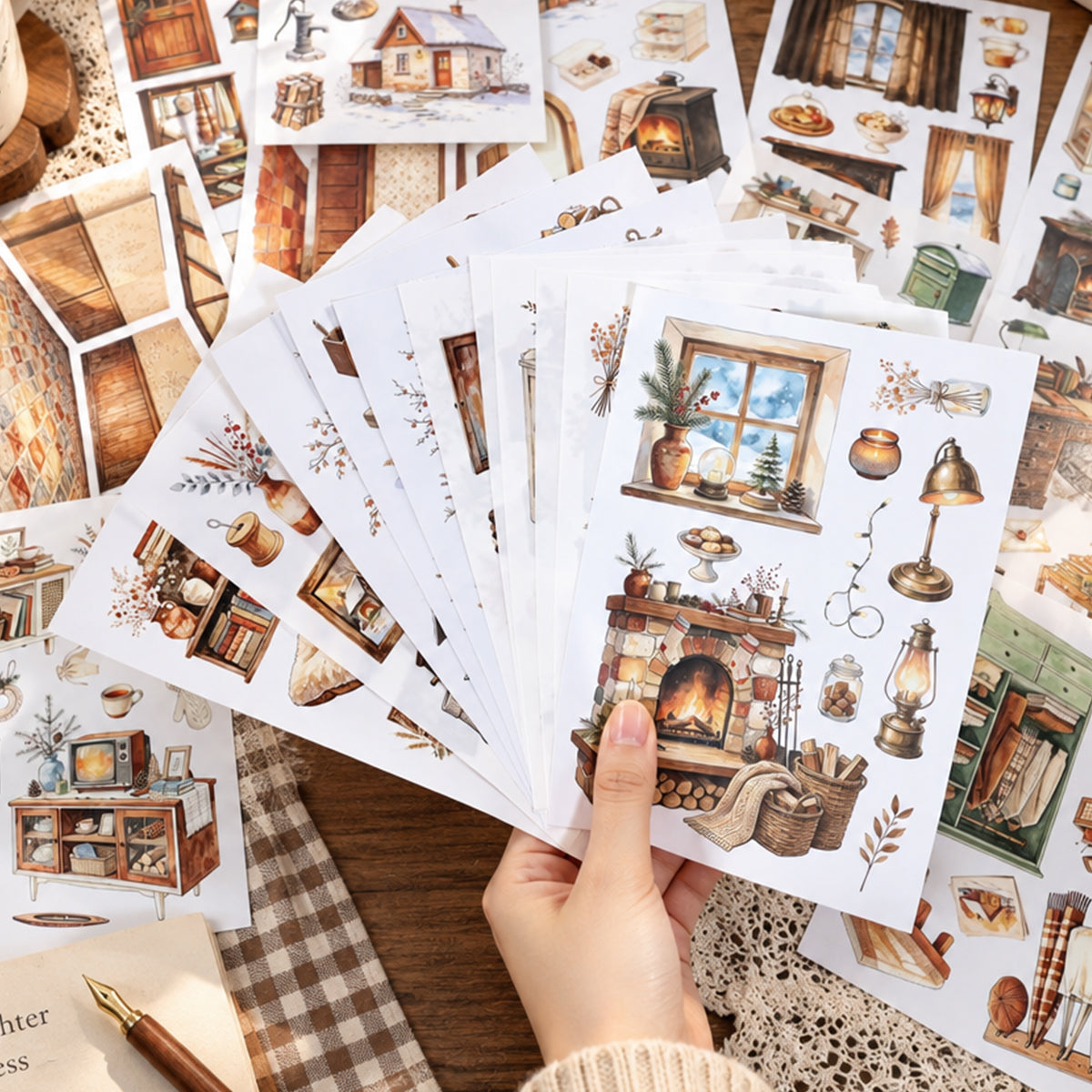 A Cozy Winter Country Home Sticker Book