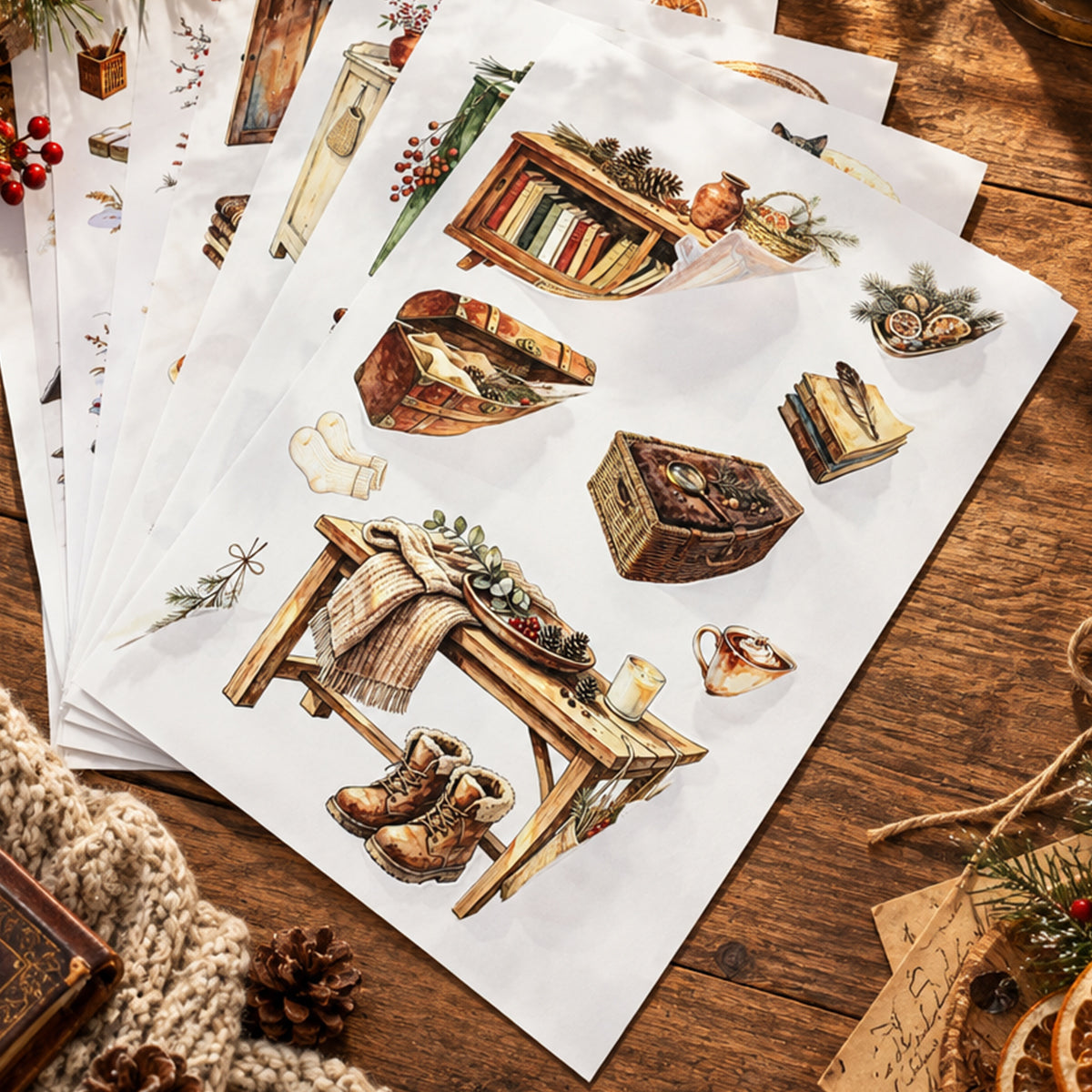 A Cozy Winter Country Home Sticker Book