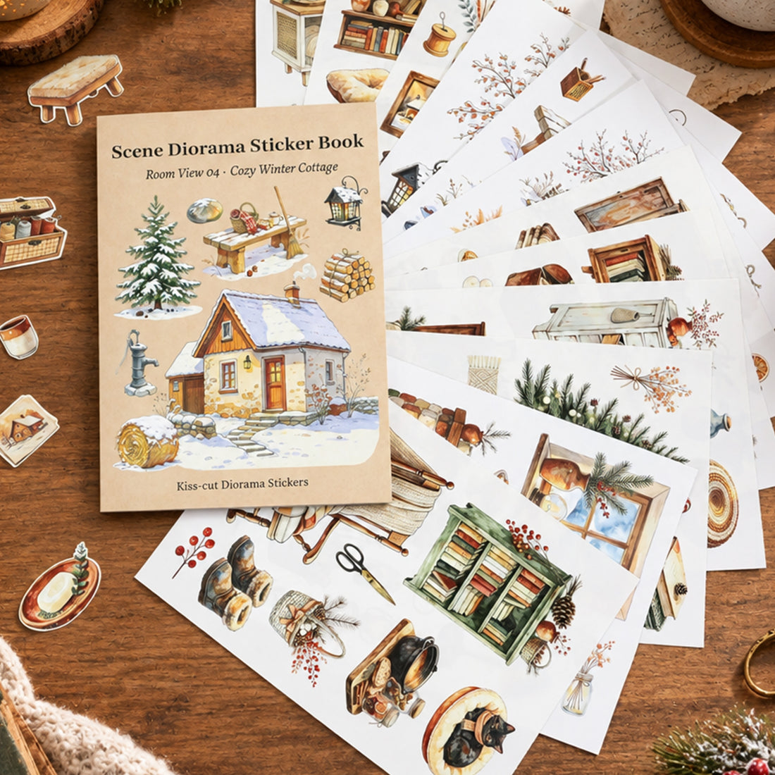 A Cozy Winter Country Home Sticker Book