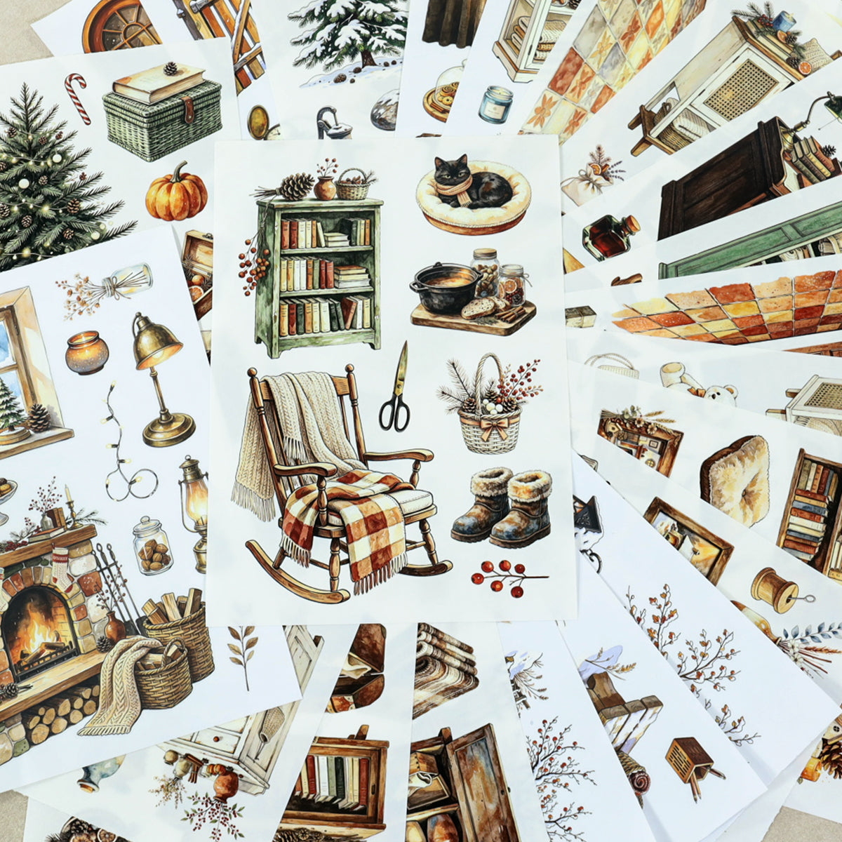 A Cozy Winter Country Home Sticker Book