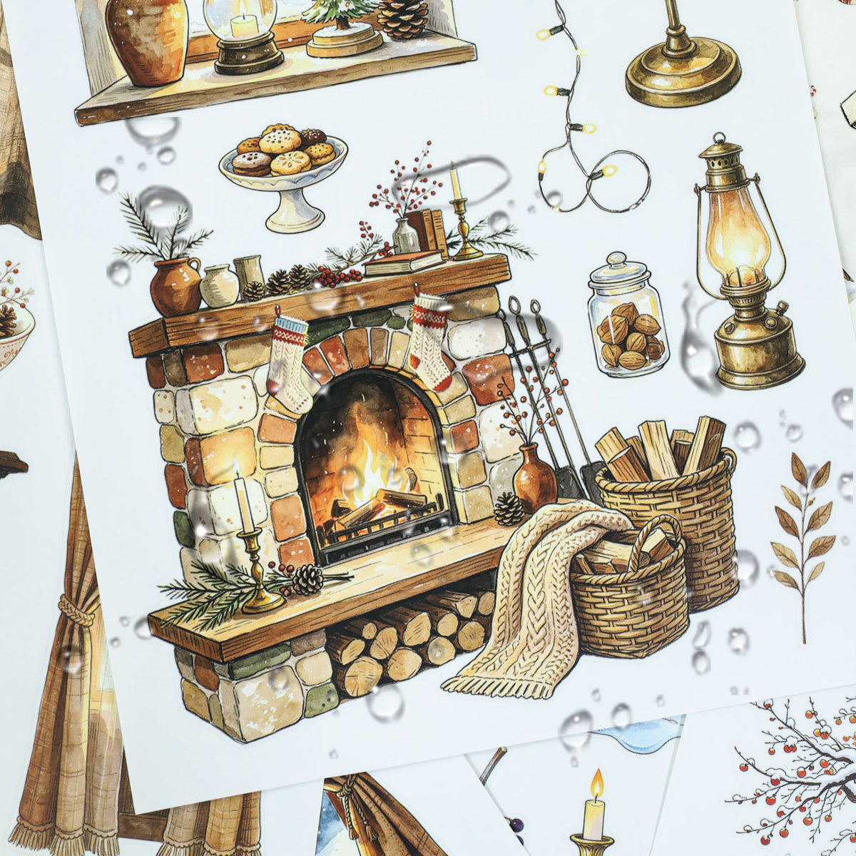 A Cozy Winter Country Home Sticker Book