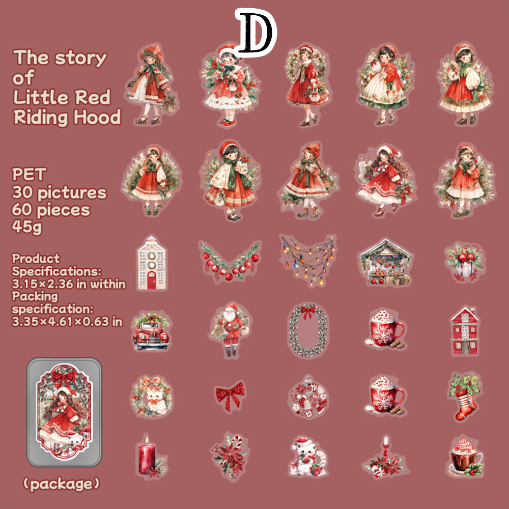 Christmas Box Tin Box Stickers