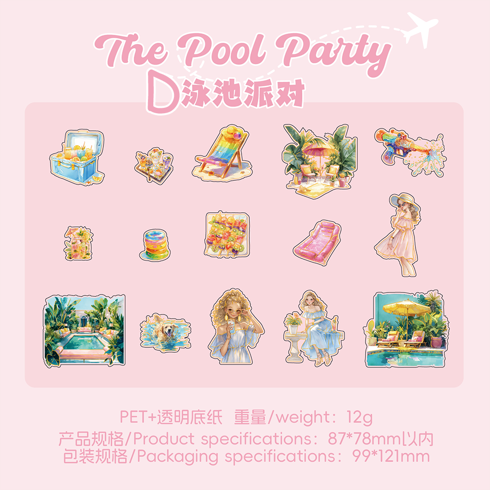 Summer Trip PET Sticker