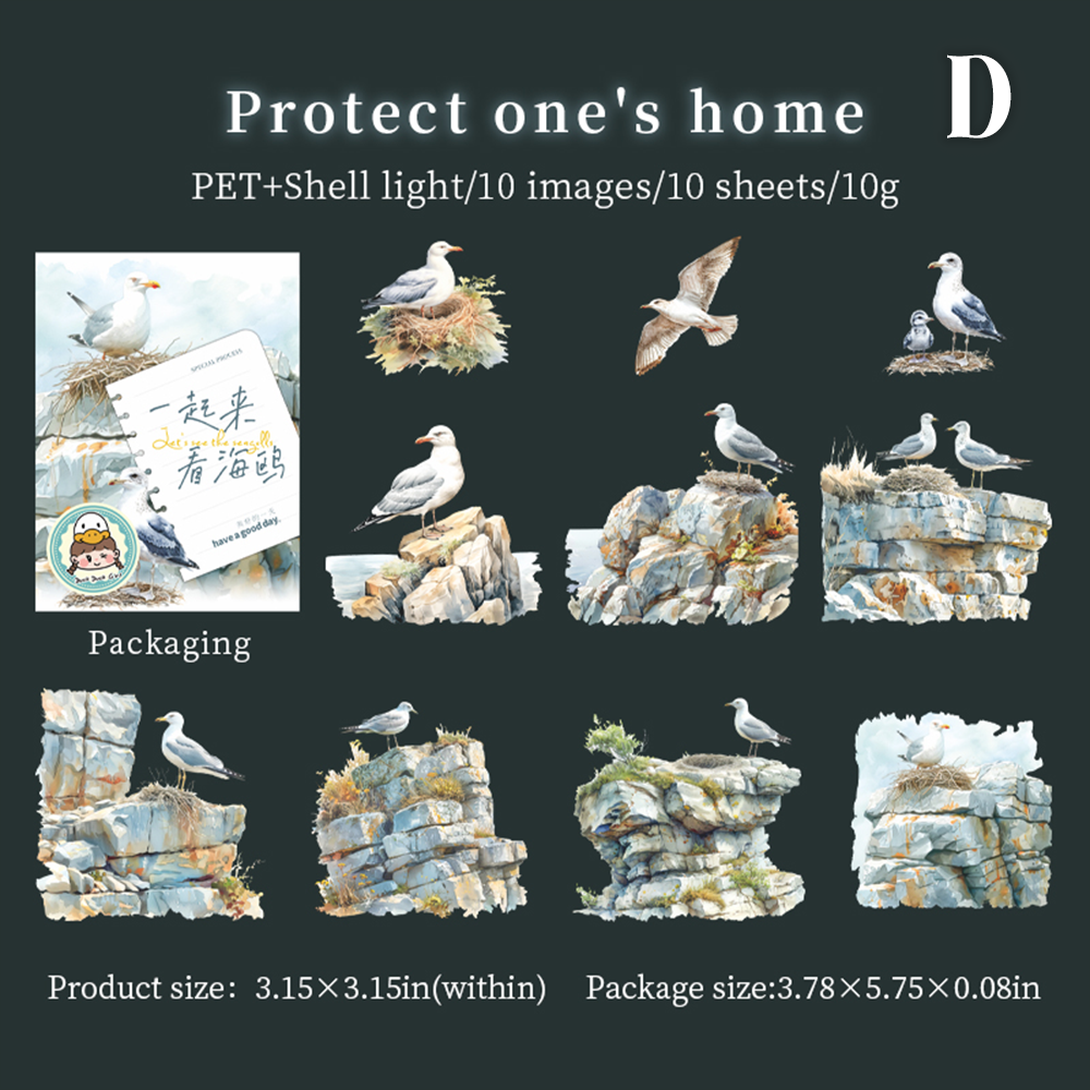 Let's See the Seagulls PET Sticker