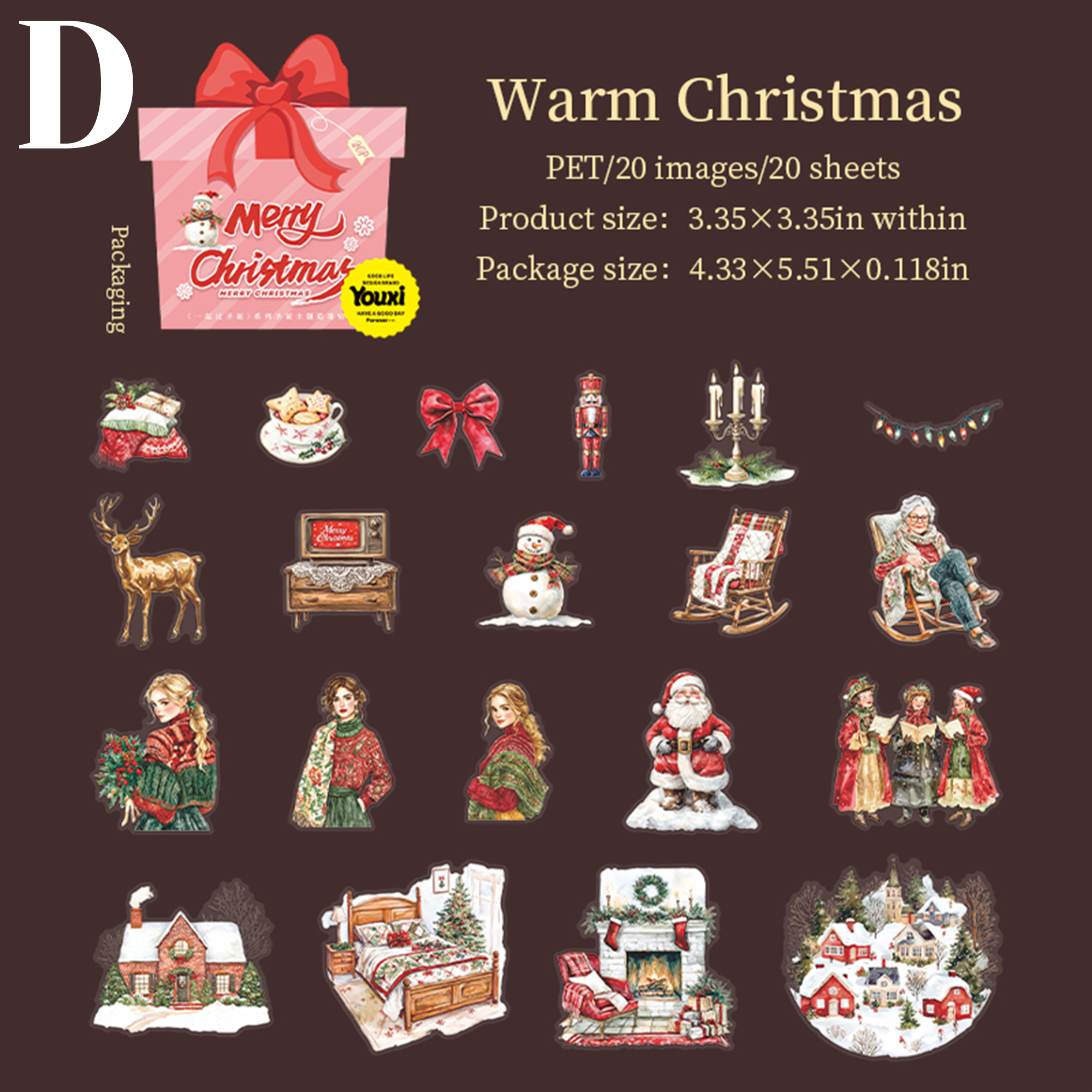 Spend Christmas Together PET Sticker