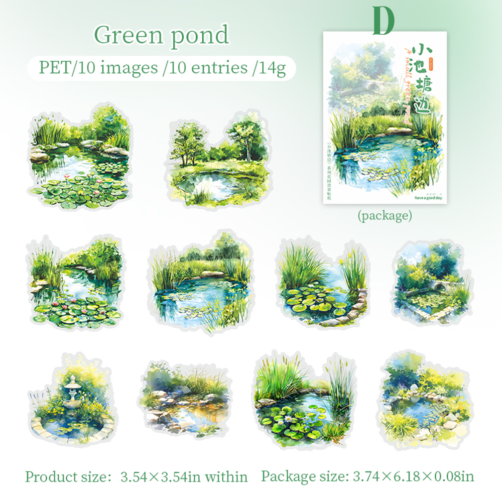 Beside The Small Pond PET Stickers