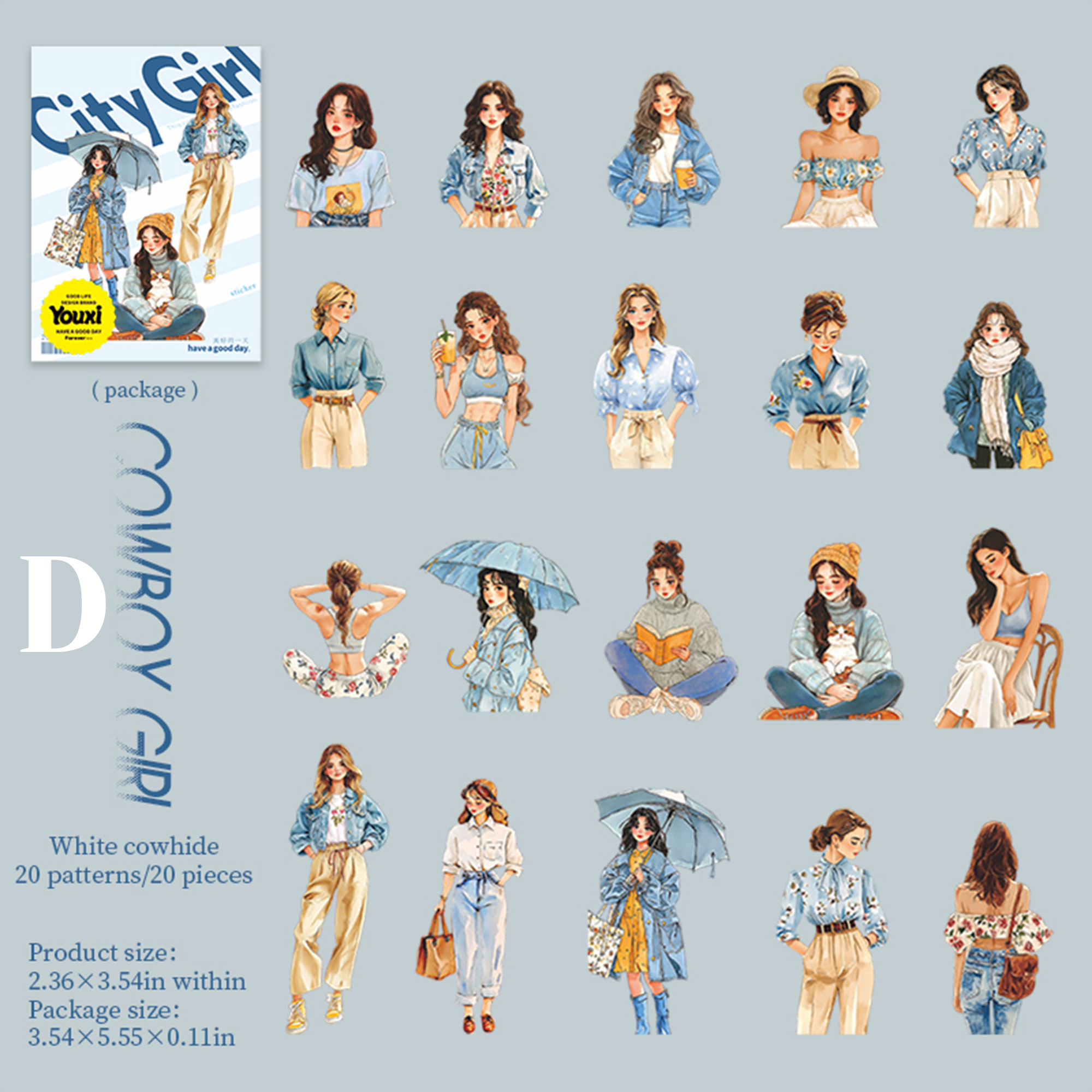 Urban Girl Paper Sticker