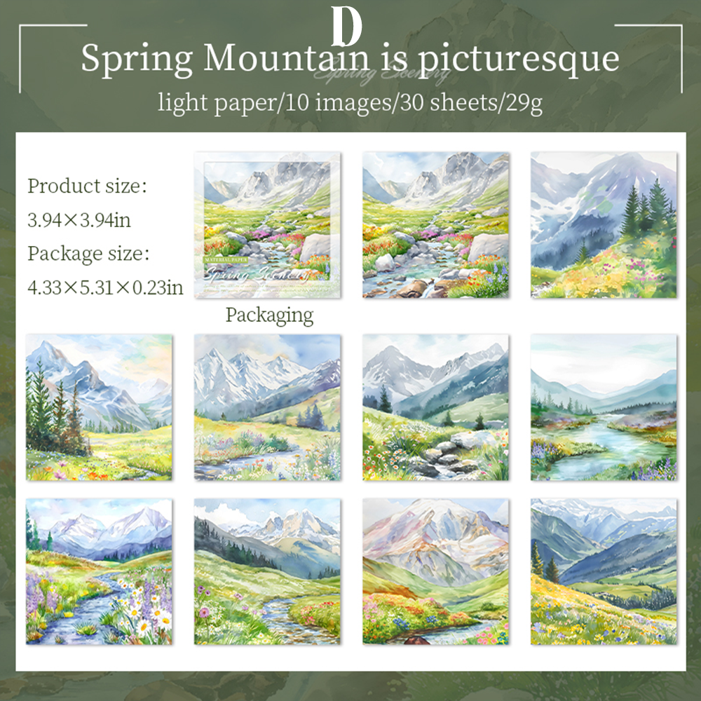 Spring Scenery Scrapbooking Paper