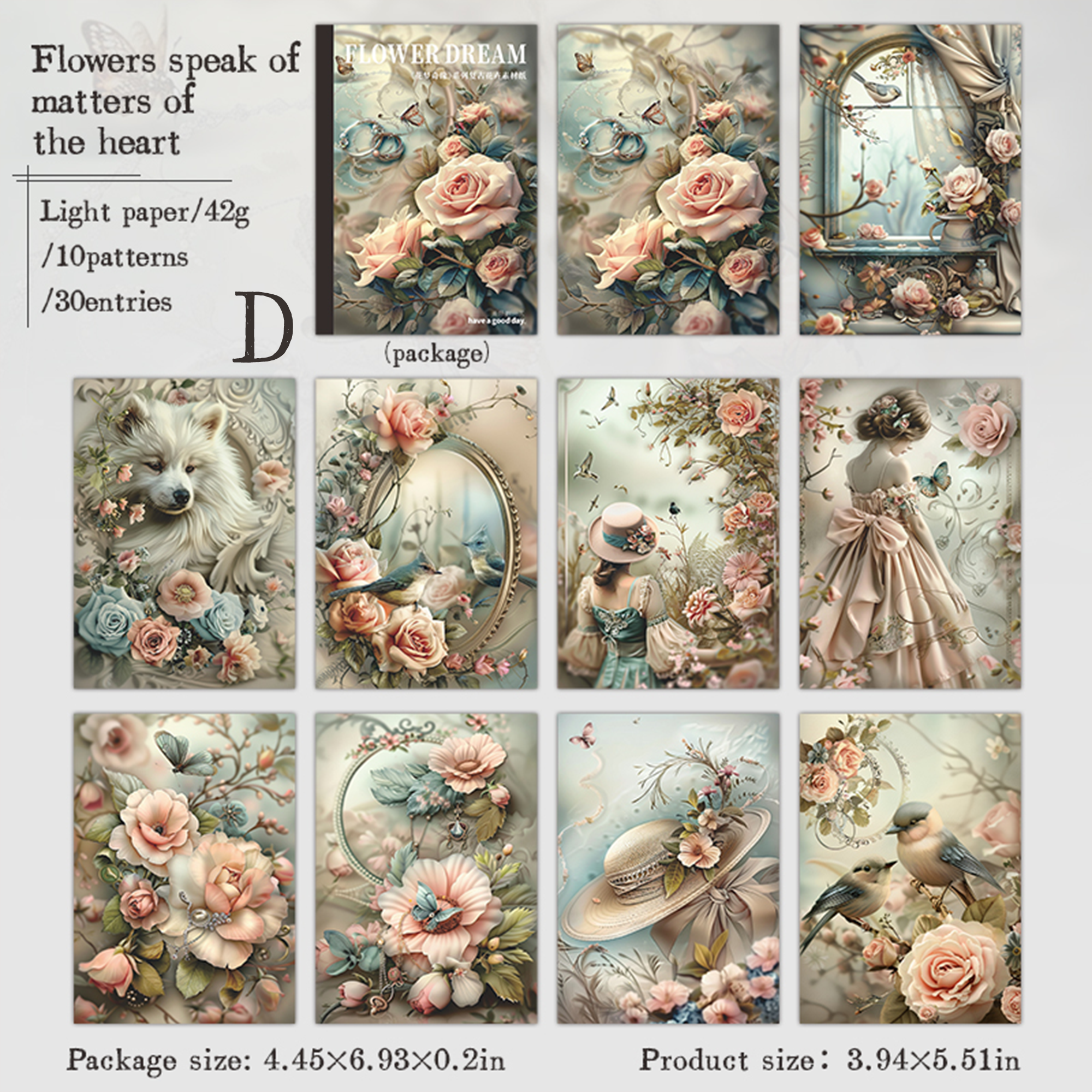 Flower Dream Romance Scrapbooking Paper