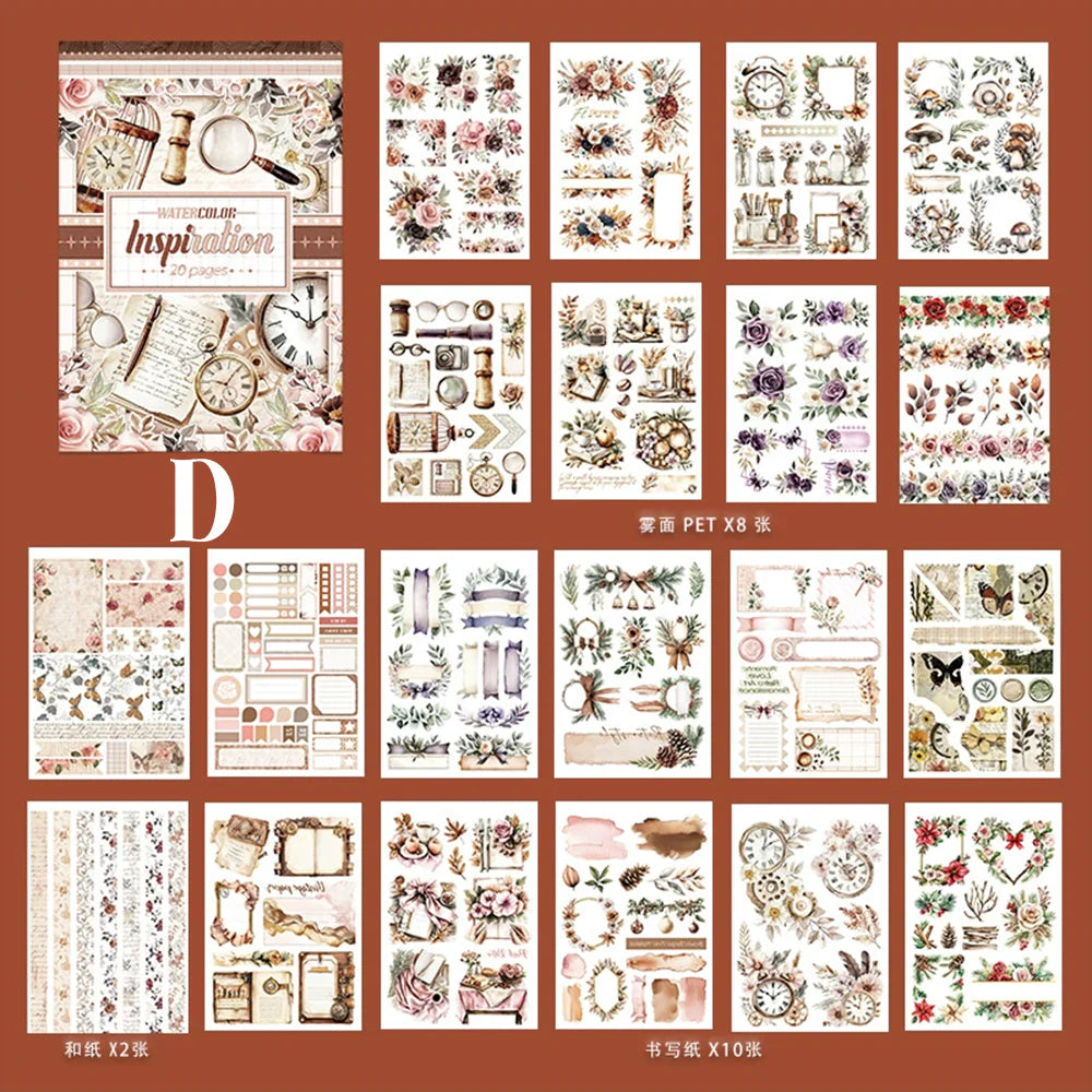Vintage Sticker Book Vol.16 - Watercoloer Inspintion