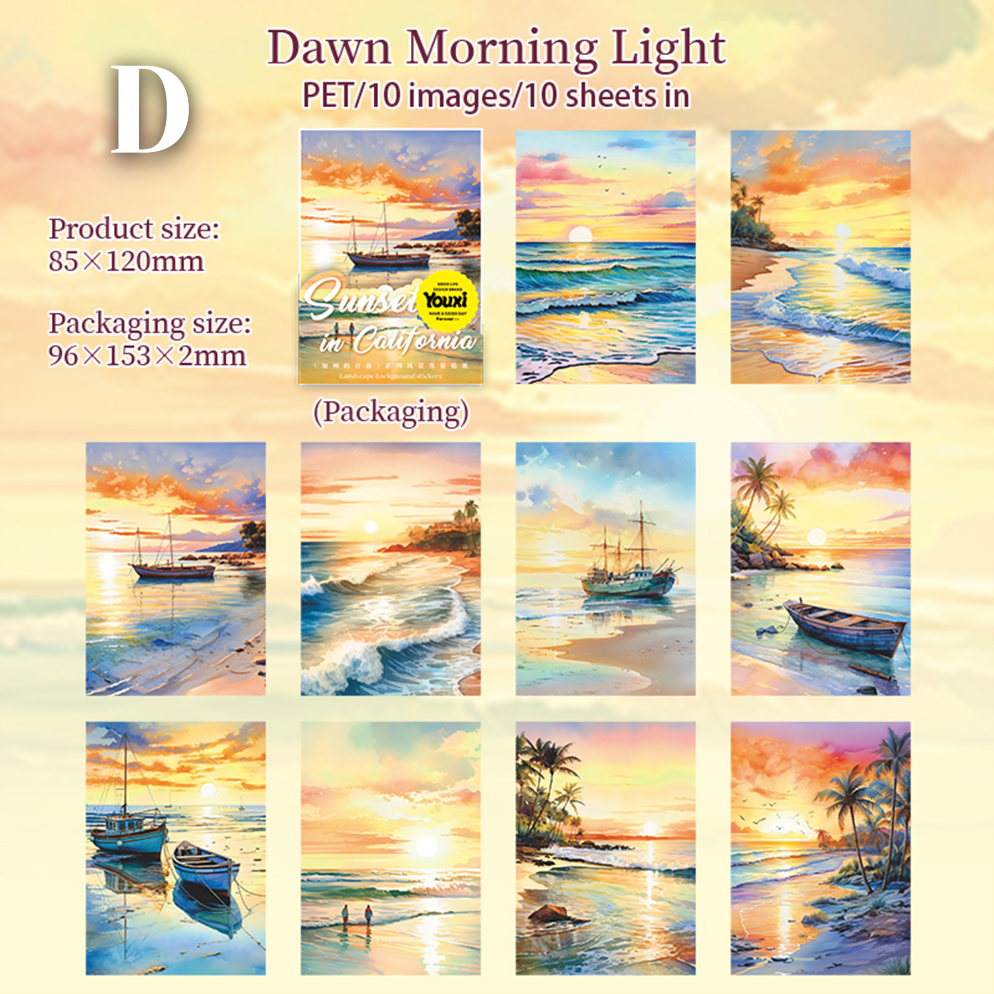 Sunset in California PET Sticker