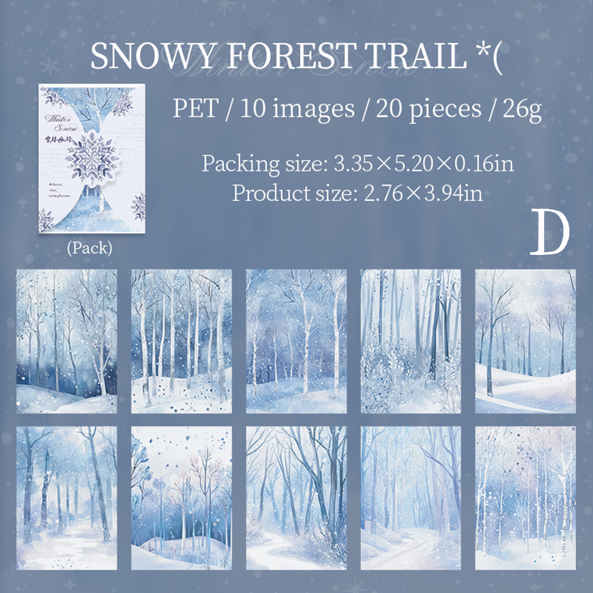 A Snow in Winter PET Sticker