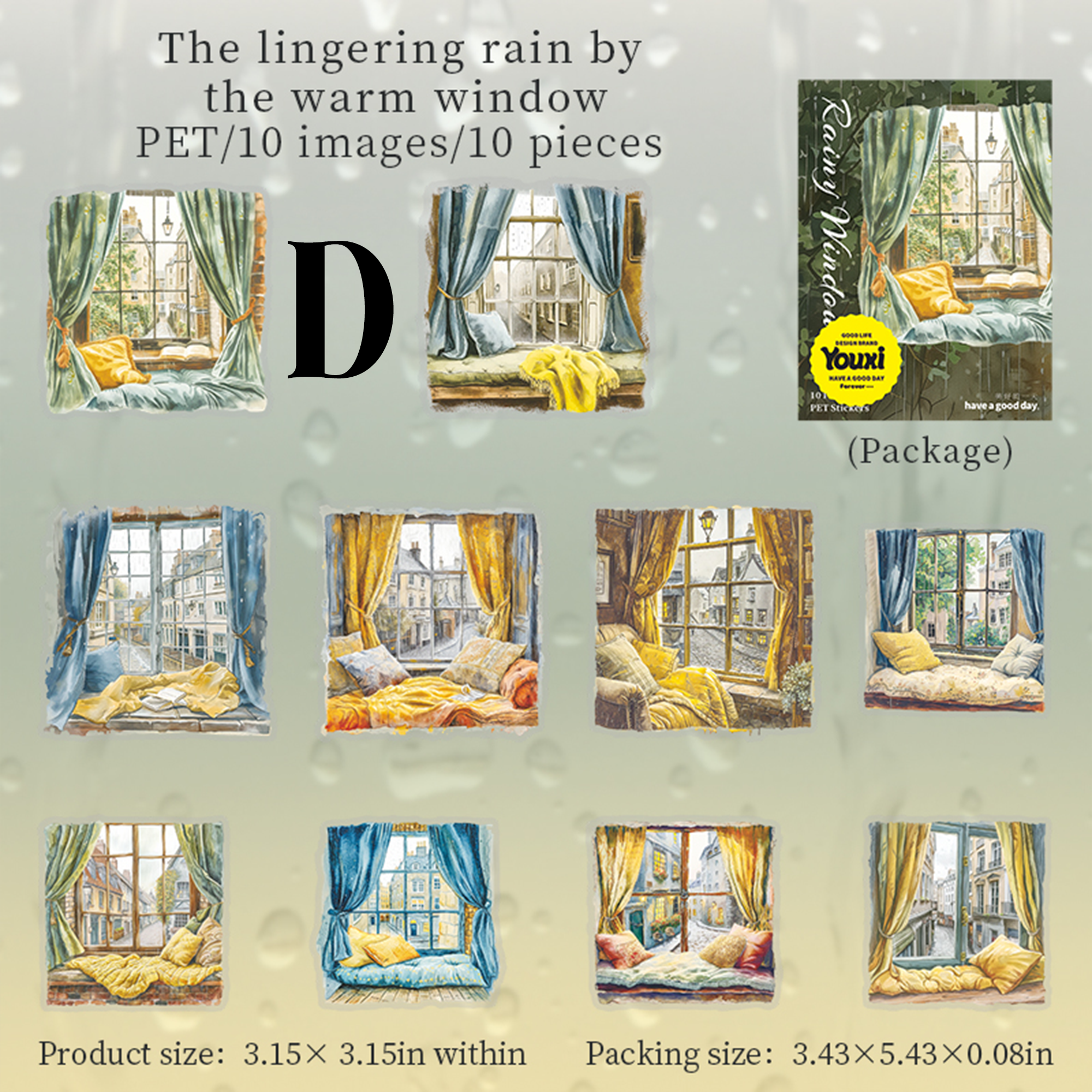 Raing Window PET Sticker