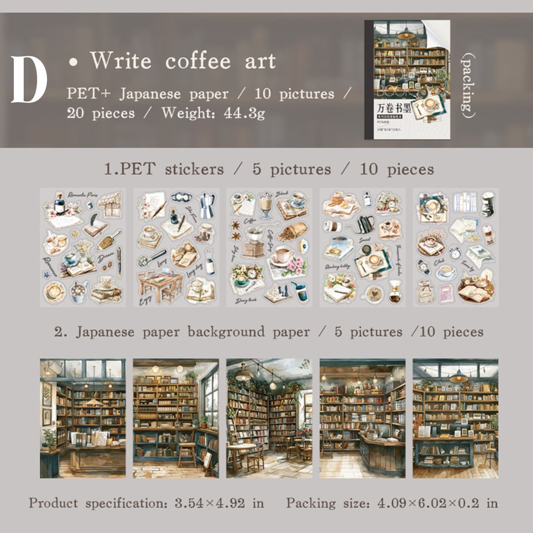 Ten thousand volumes of ink Sticker Books