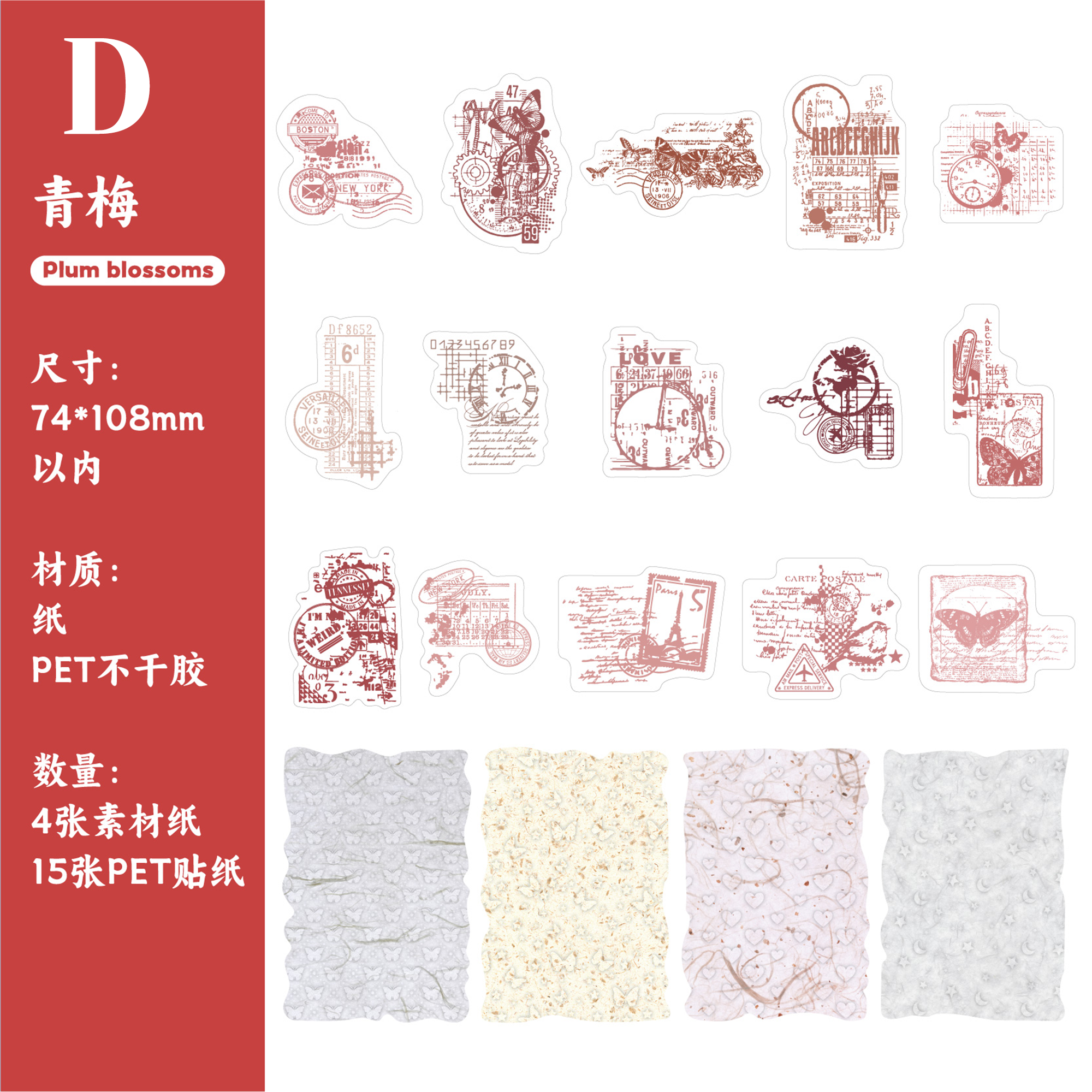 Manuscript Draft Scrapbooking Paper and Sticker