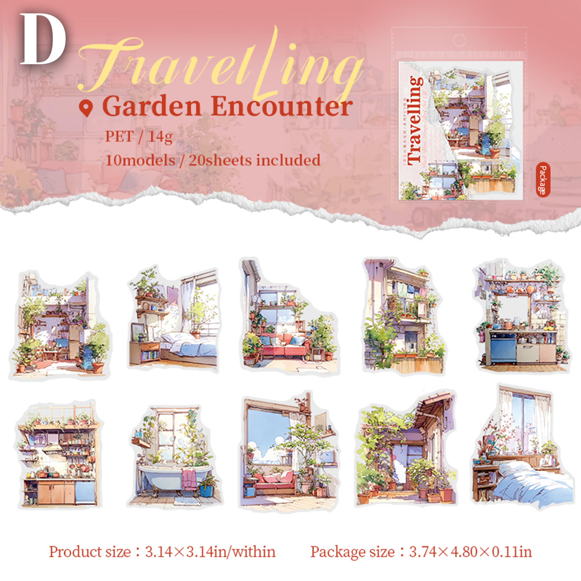 Pack Your Bags and Set Off PET Sticker