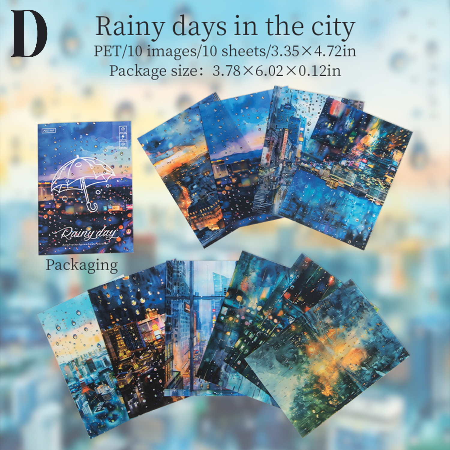 Rainy Day PET Sticker