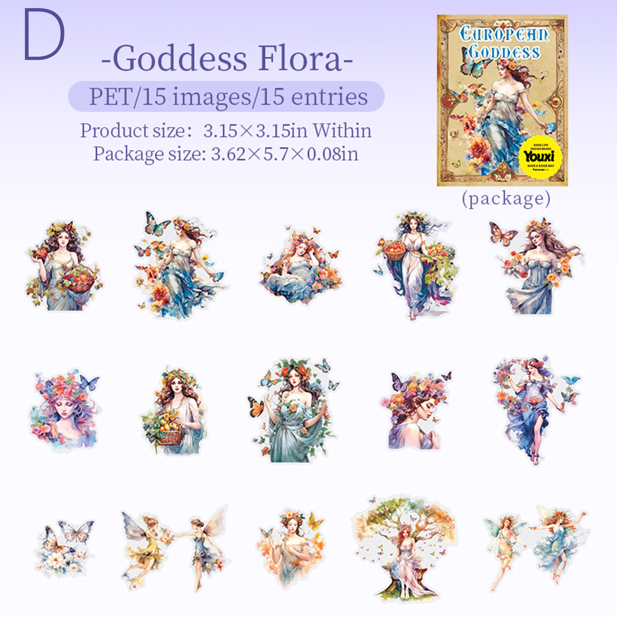 The Book of European Goddesses PET Sticker