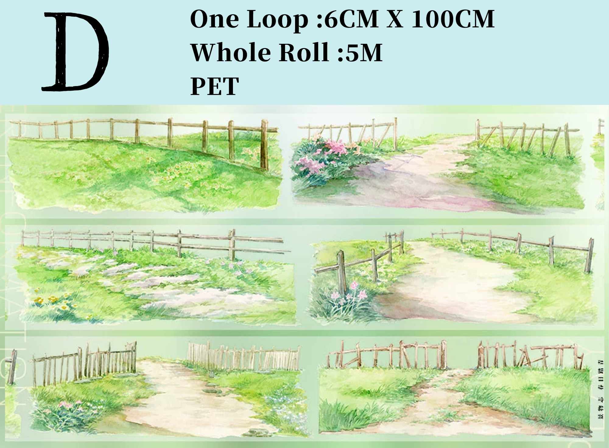 【ZERO】Forest Steppe Landscaping Tape(40 Styles)(Whole Roll Tape)