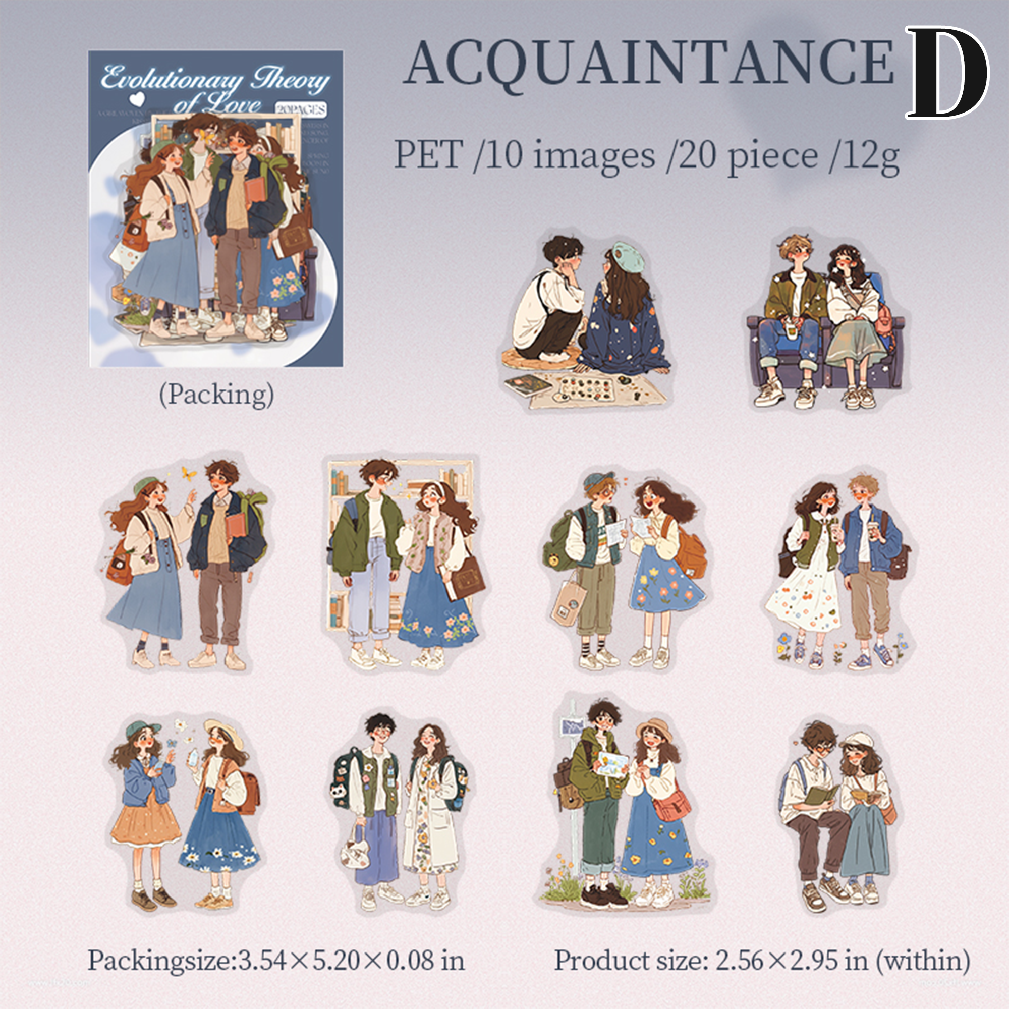 Evolution of Love PET Sticker